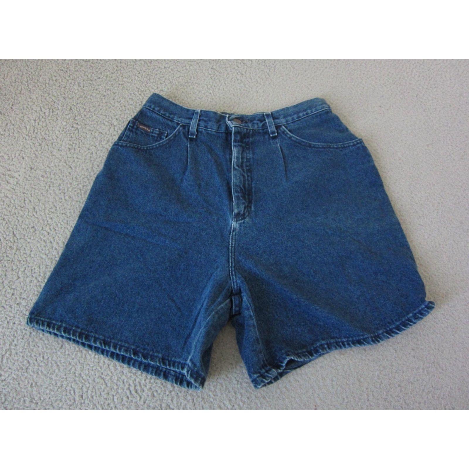 Lee VINTAGE Lee Jeans Shorts Womens Blue Denim Cotton Jorts 14 29 in Blue Denim Jeans 70s 80s Mens Womens Boys Girls Size 29" - 2 Thumbnail