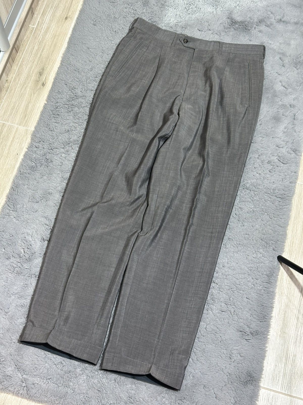 Corneliani Vintage Corneliani Grey Pinstripe Suit Size 52R - 12 Thumbnail