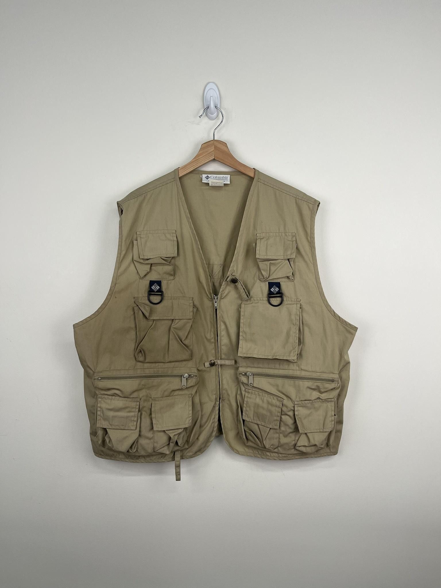 Columbia, Jackets & Coats, Columbia Pfg Fly Fishing Vest Mesh 2 Pockets  Vest Mens Xxl