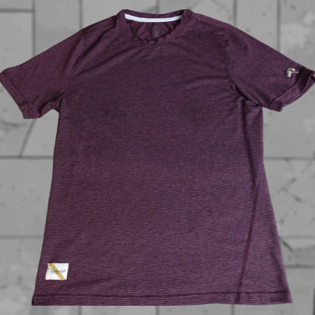 Diesel Tracksmith Shirt Mens Small Purple Pink Fuschia Microstripe Crew Neck Short Sleeve Cotton Polyester Logo Size US S / EU 44-46 / 1 - 1 Thumbnail