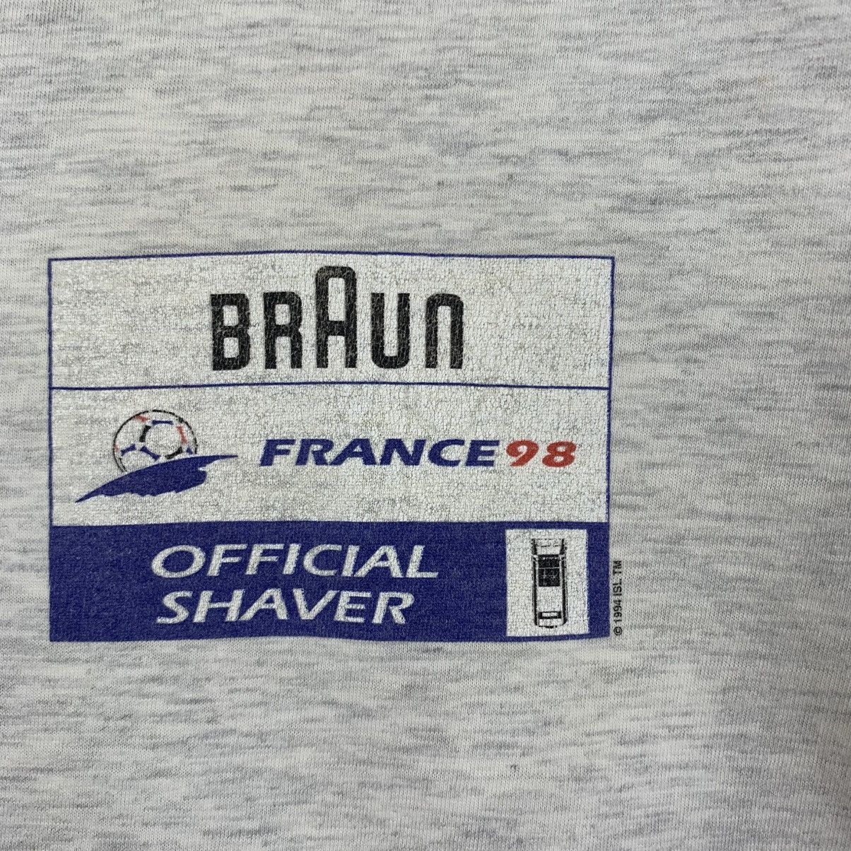 Braun Vintage 1998 BRAUN FRANCE FIFA World Cup Shaver Tshirt Size US M / EU 48-50 / 2 - 5 Thumbnail