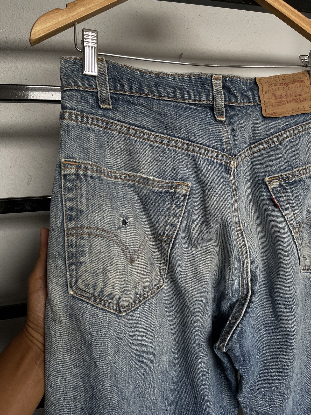 Levi's × Levi's Made & Crafted × Levi's Vintage Clothing Vintage Distressed Levis 569 e USA Wide Leg Size US 31 - 5 Thumbnail