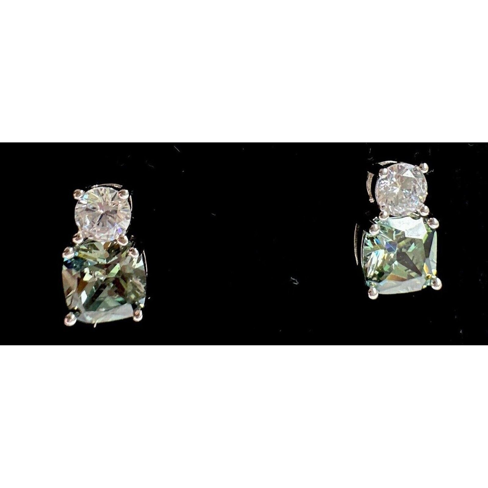 Other Cushion Cut 2.3ct Green Sapphire & Diamond .925 Silver Lab Size ONE SIZE - 7 Thumbnail