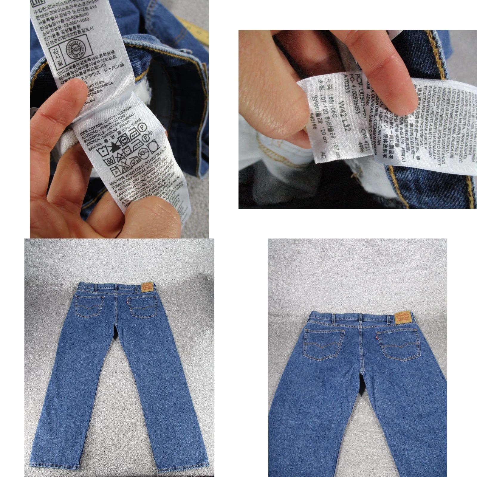 Levi's Levis 505 Jeans Mens 42 Medium Wash Denim Regular Fit Straight 42X32 Blue 505 Jeans Mens Regular 42 Medium Wash Denim Straight 42X32 Size US 42 / EU 58 - 8 Thumbnail