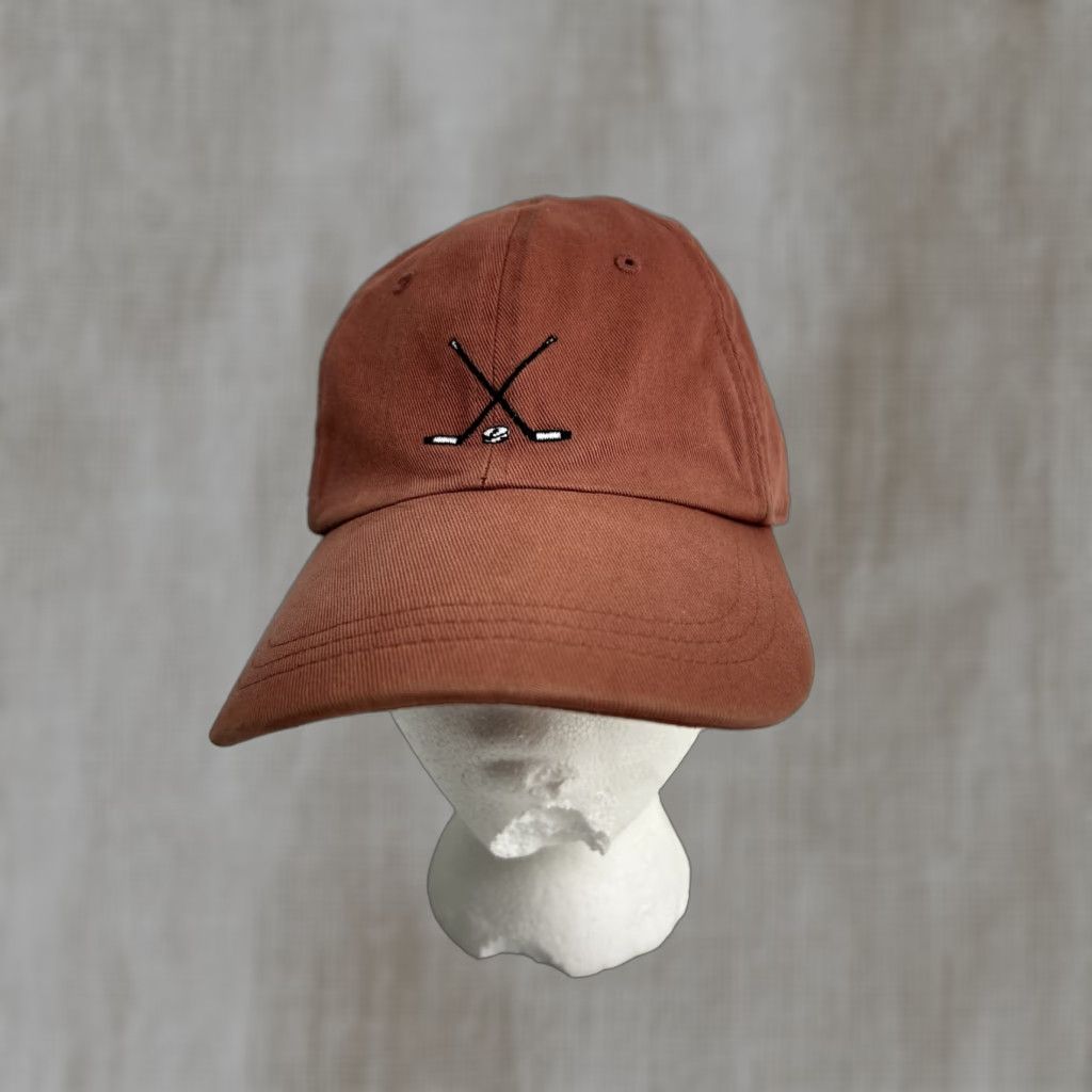 J.Crew J.CREW Golf Hat Men's Embroidered Graphic Rust Adjustable Size ONE SIZE - 1 Thumbnail