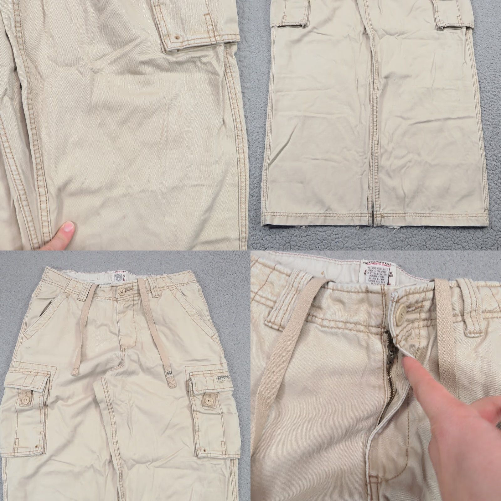Vintage VINTAGE Aéropostale Pants 32x30 Mens Baggy Heavyweight Military Fatigues Y2K A&F Pants Size US 32 / EU 48 - 8 Thumbnail