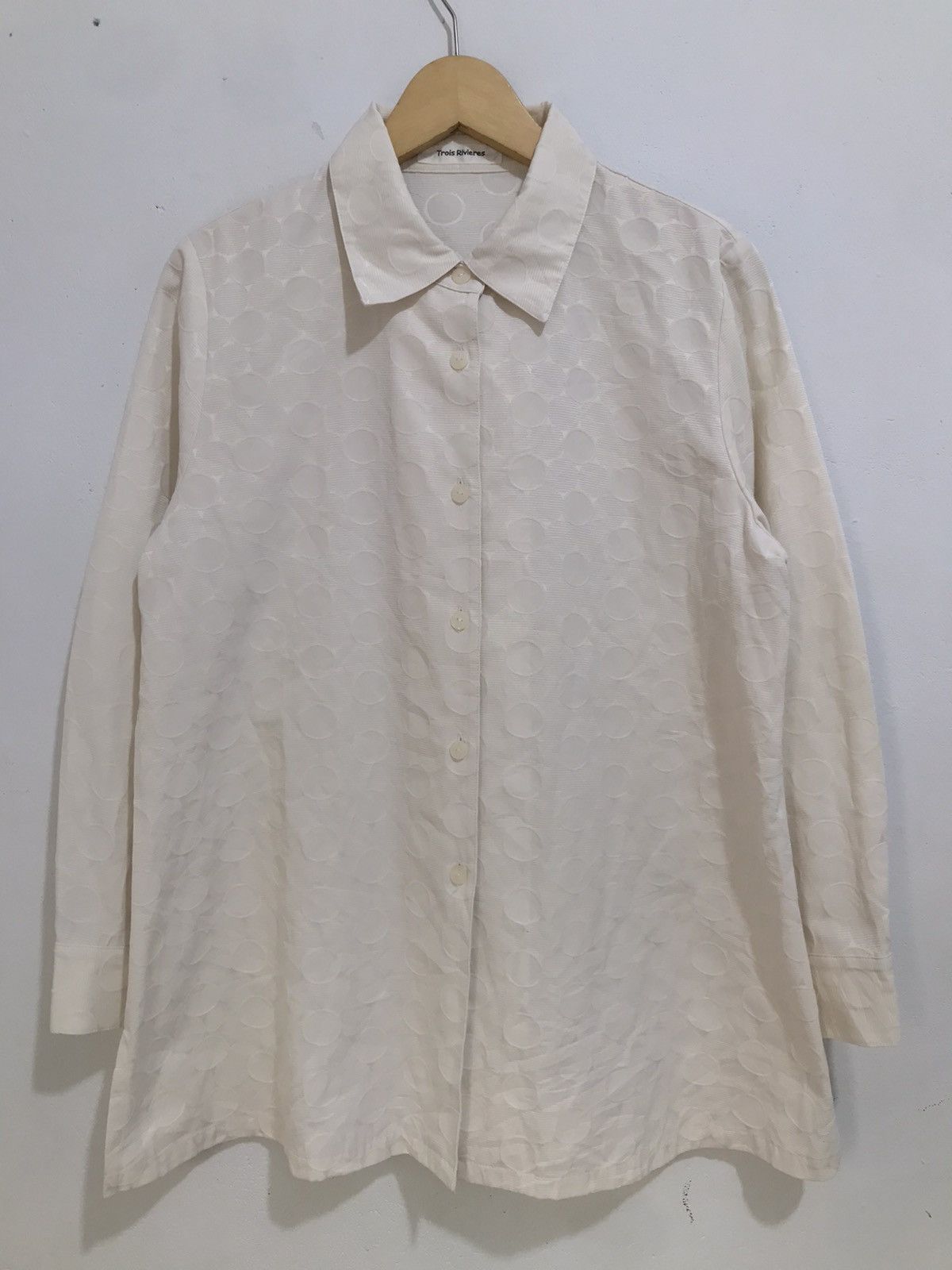 image of Beauty Beast x Hysteric Glamour Clear Polkadot Summer Shirt Japan Trois in Cream, Men's (Size Large