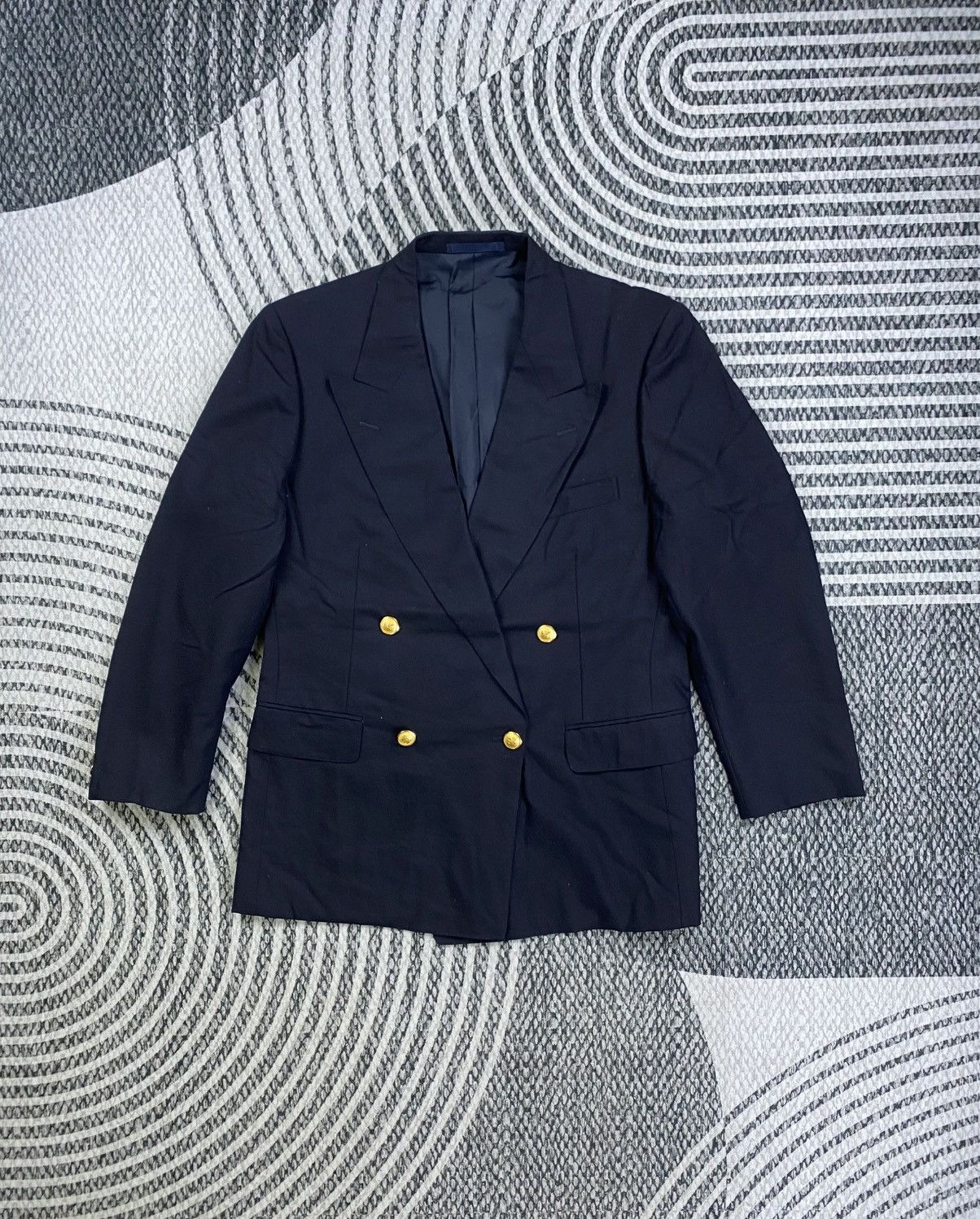 Vintage Aquascutum Of London Navy Color Blazer Jacket