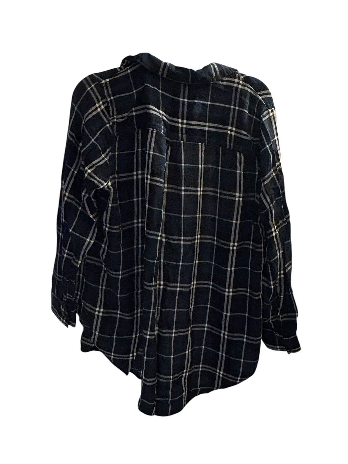 Other Terra Sky navy blue and white plaid blouse Size XL / US 12-14 / IT 48-50 - 2 Thumbnail