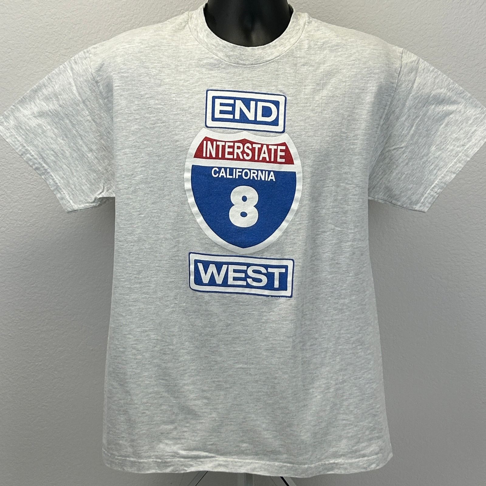 Vintage Interstate 8 California T Shirt Mens L Large Gray Vintage Size US L / EU 52-54 / 3 - 2 Thumbnail