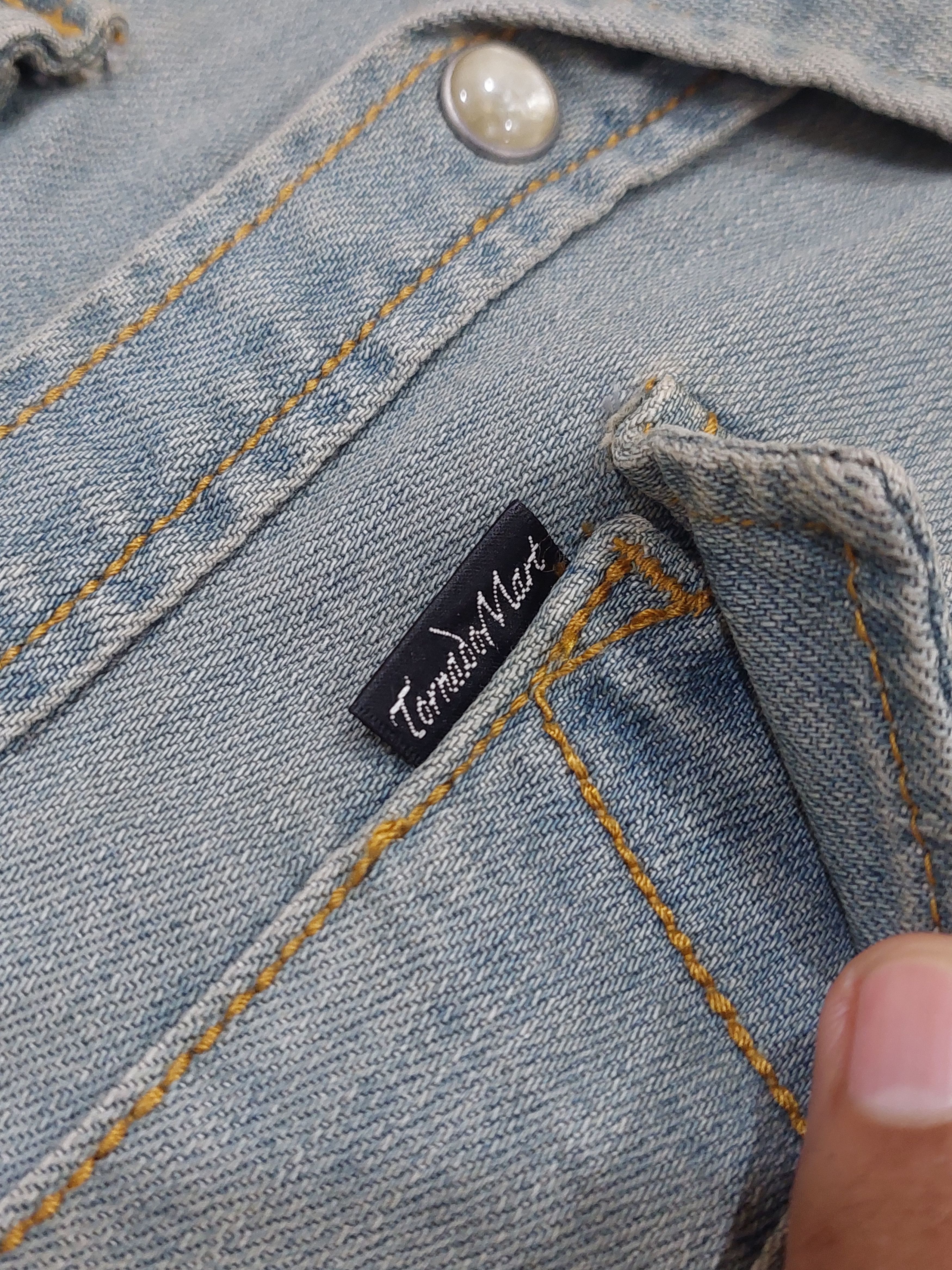 If Six Was Nine × Tornado Mart Tornado Mart Denim Button Shirt Jacket Size S / US 4 / IT 40 - 10 Thumbnail