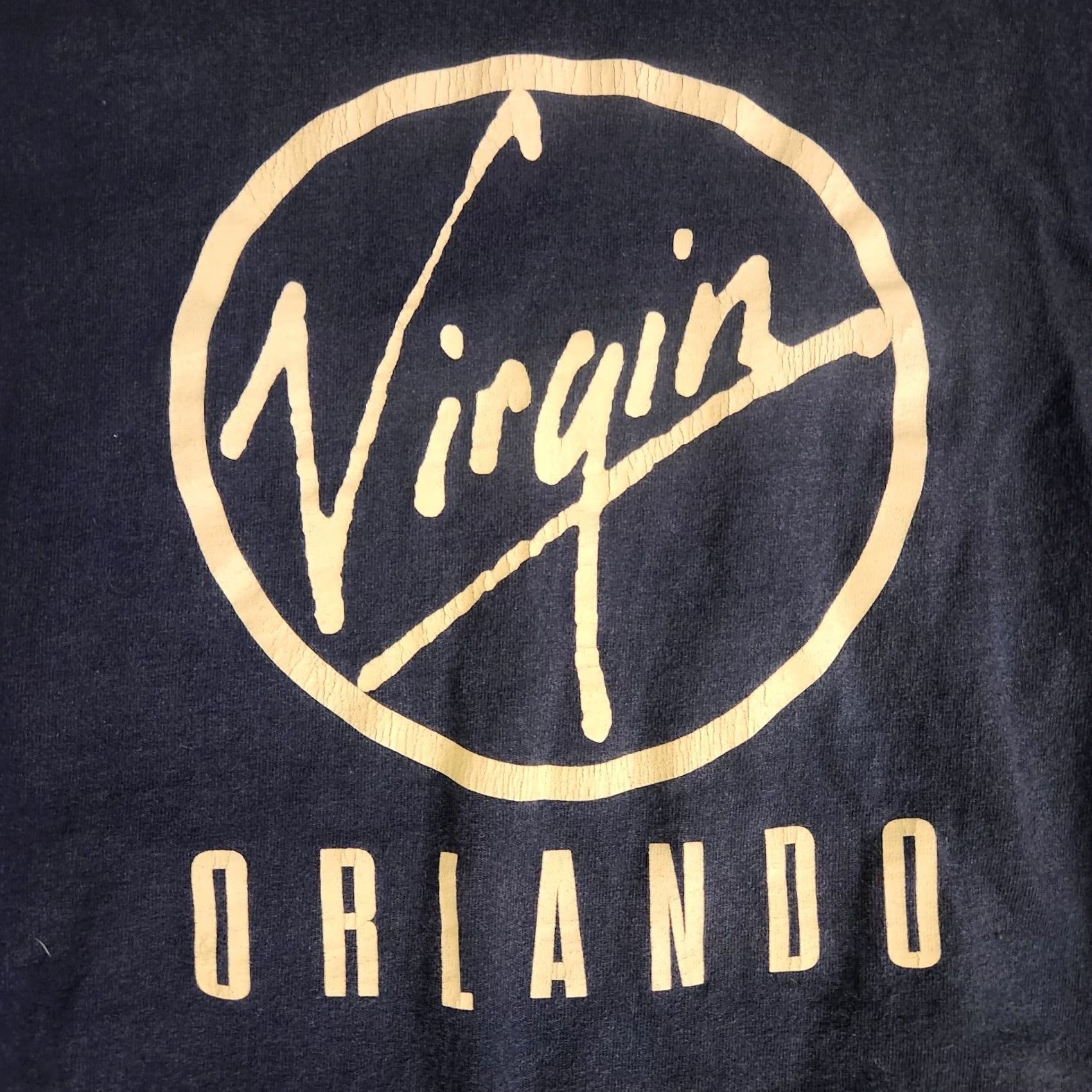 Hanes Vintage Virgin Records Orlando T Shirt Tee Mens Large Blue Music Rare 90s Size US L / EU 52-54 / 3 - 2 Thumbnail