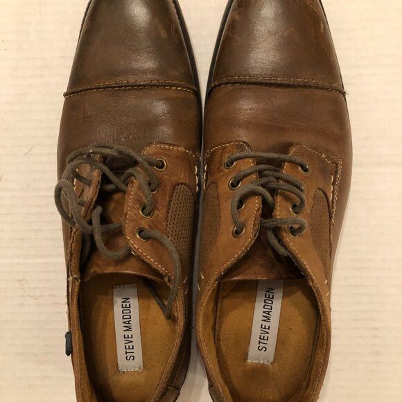 Steve Madden steve Madden men's leather Oxford dress shoes size: 9.5 Size US 9.5 / EU 42-43 - 2 Thumbnail