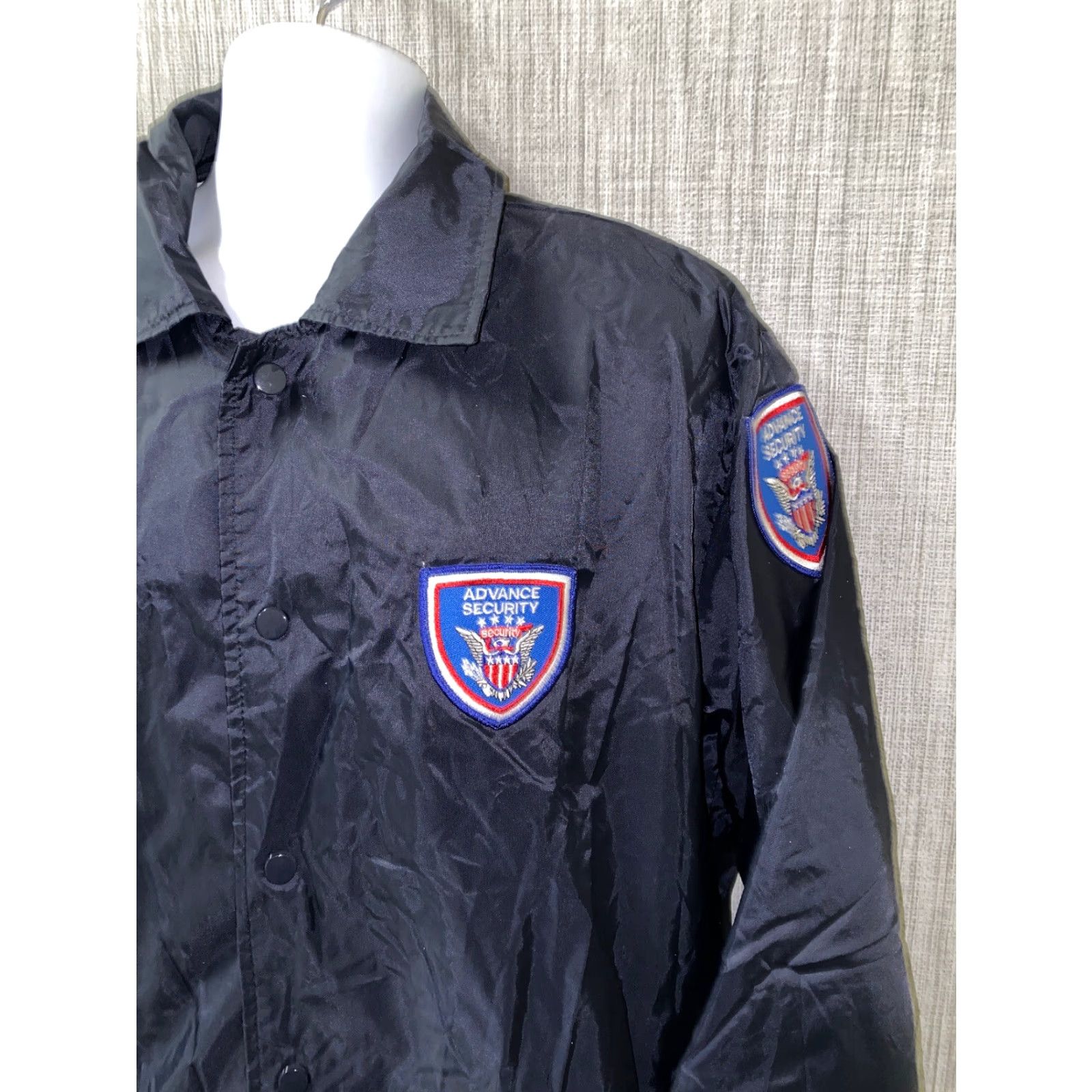 Vintage National Patrol Jacket Mens L Navy Blue Nylon Snap Button Coat Size US L / EU 52-54 / 3 - 2 Thumbnail