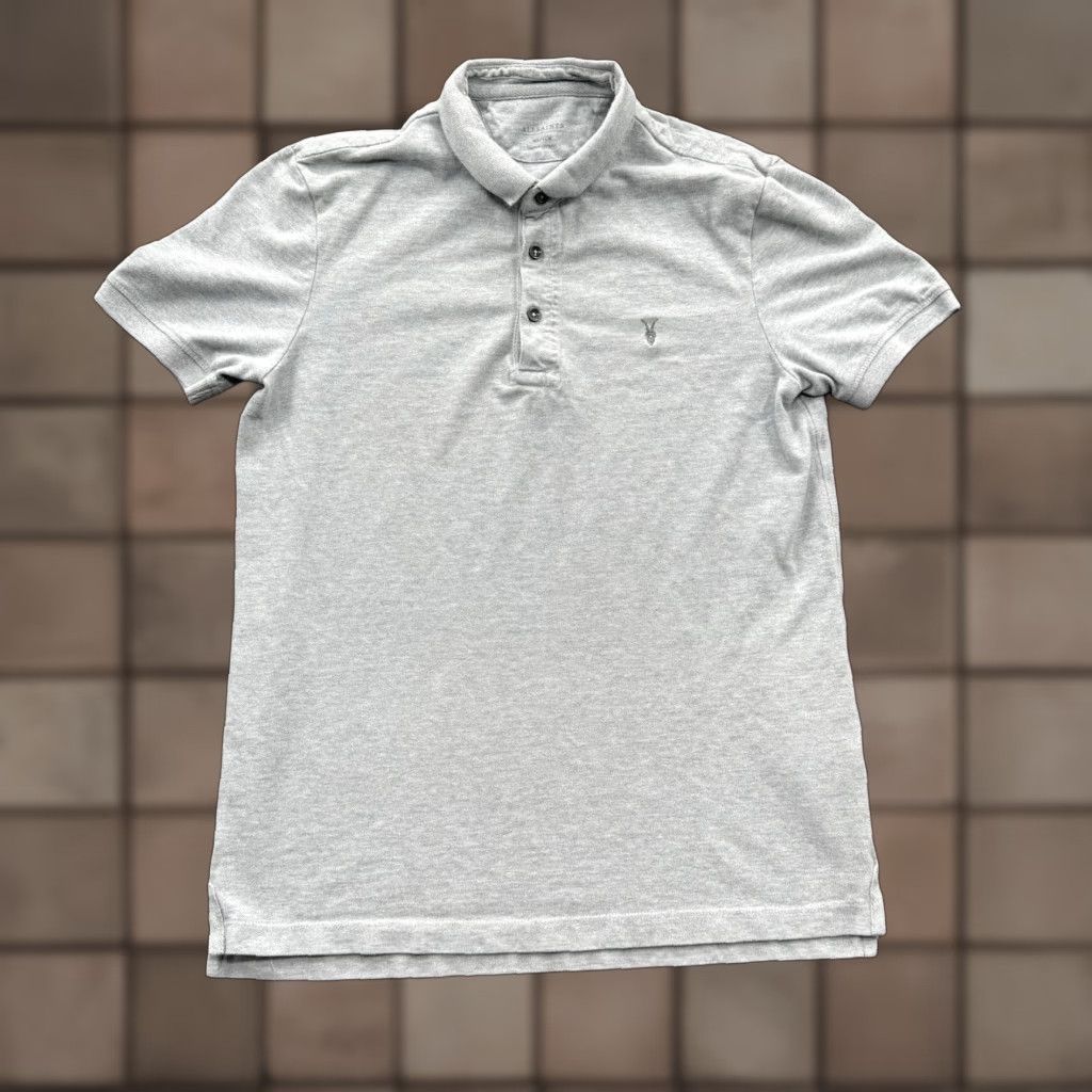Allsaints VINTAGE is not applicable here. AllSaints Polo Shirt Men M Gray Solid Short Sleeve Button Collar Casual Golf Performance Size US M / EU 48-50 / 2 - 1 Thumbnail