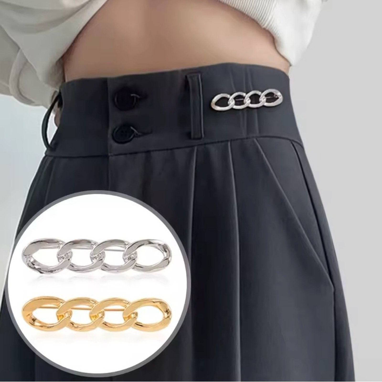 Other Pants Waist Tightening Button Clothes Clip Pin Size ONE SIZE - 3 Thumbnail