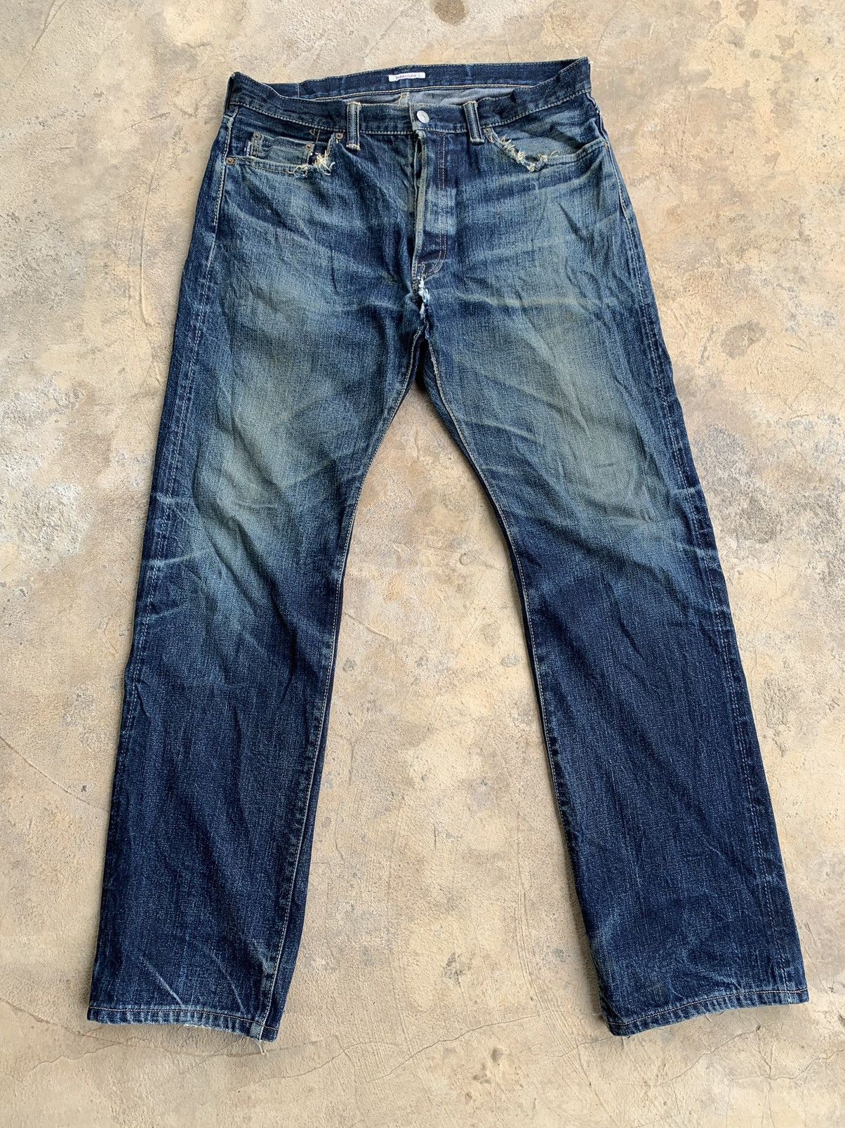 Vintage Eternal Selvedge Button Fly Distressed Denim
