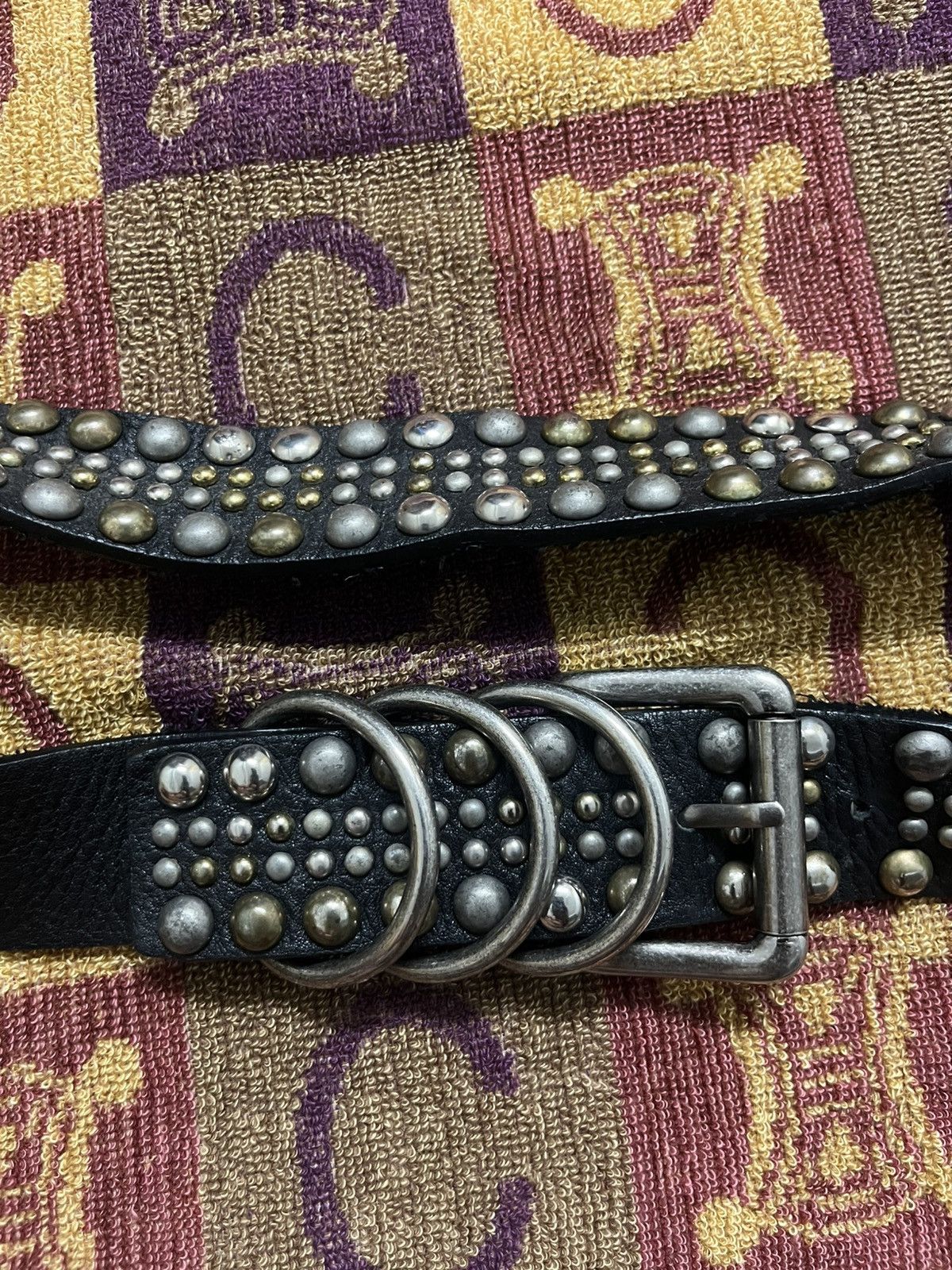 Handmade Studded Belt Fully Leather Inpired BB.Simon Size 34 - 3 Thumbnail