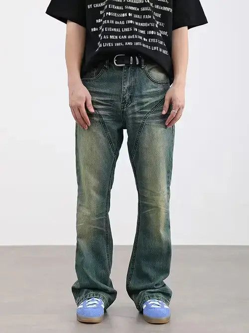 Jean flared fade washed pants Size US 34 / EU 50 - 2 Thumbnail