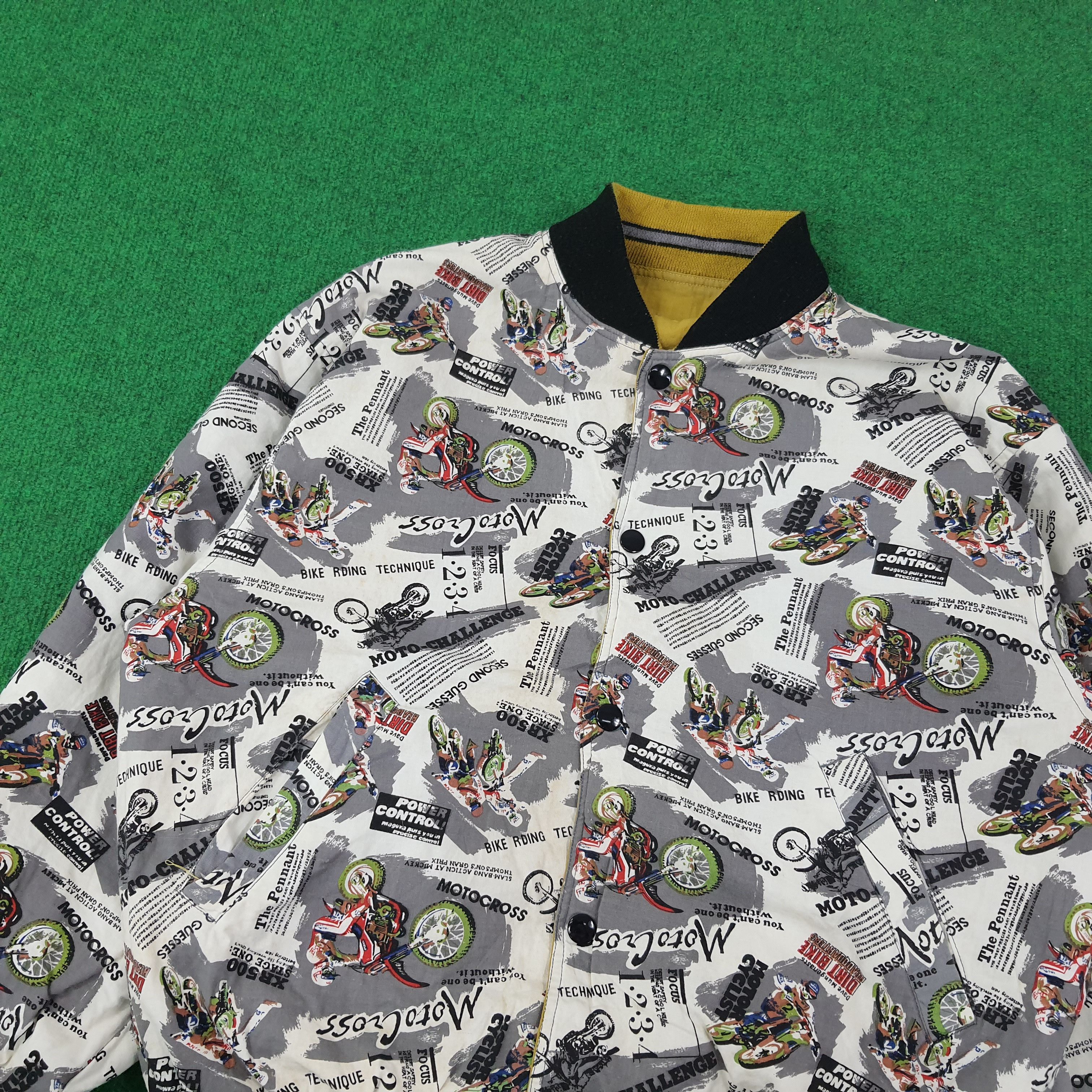 Japanese Brand Vintage Motor Cross Reversible Custom Honda Racing C247N6 Size US M / EU 48-50 / 2 - 2 Thumbnail