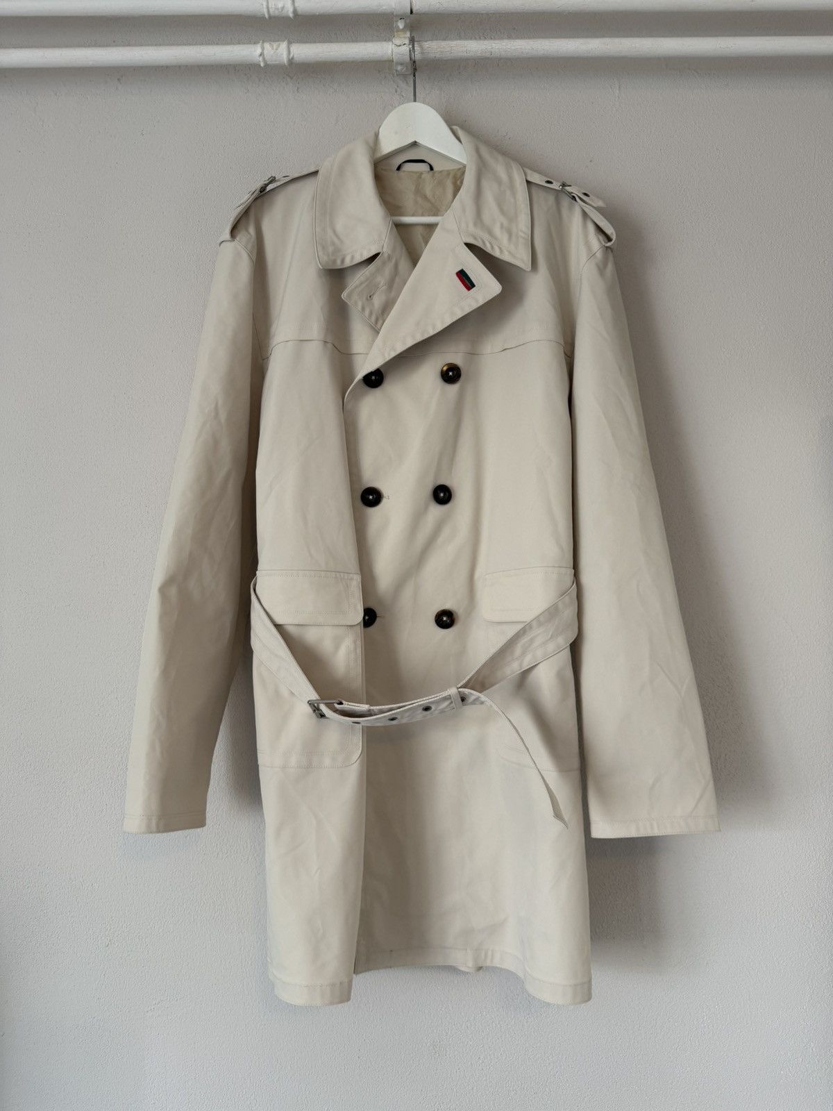 Gucci Double-Breasted Trench Coat with Belt Size US L / EU 52-54 / 3 - 2 Thumbnail
