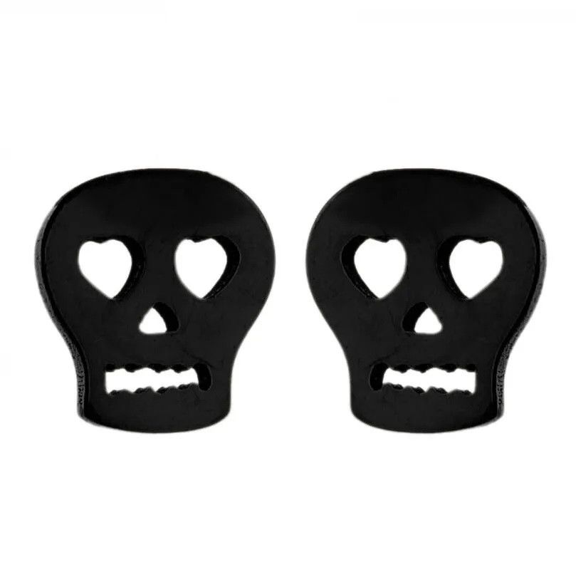 Jewelry Skull Mini Stud Earrings Charm Earring Gift Size ONE SIZE - 1 Preview