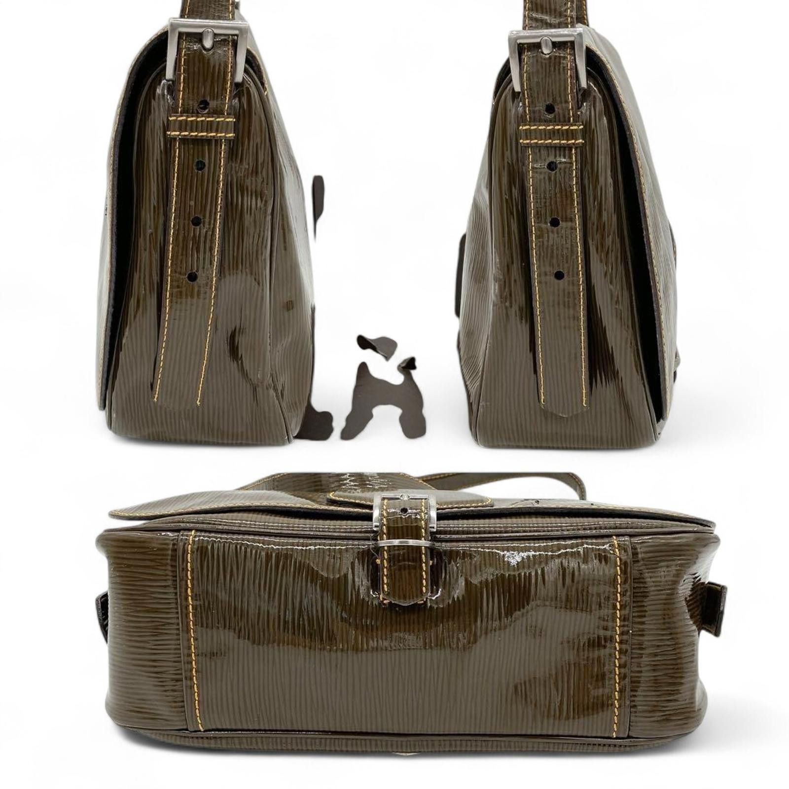 Prada Prada - Brown Patent Leather Shoulder Bag Size ONE SIZE - 3 Thumbnail