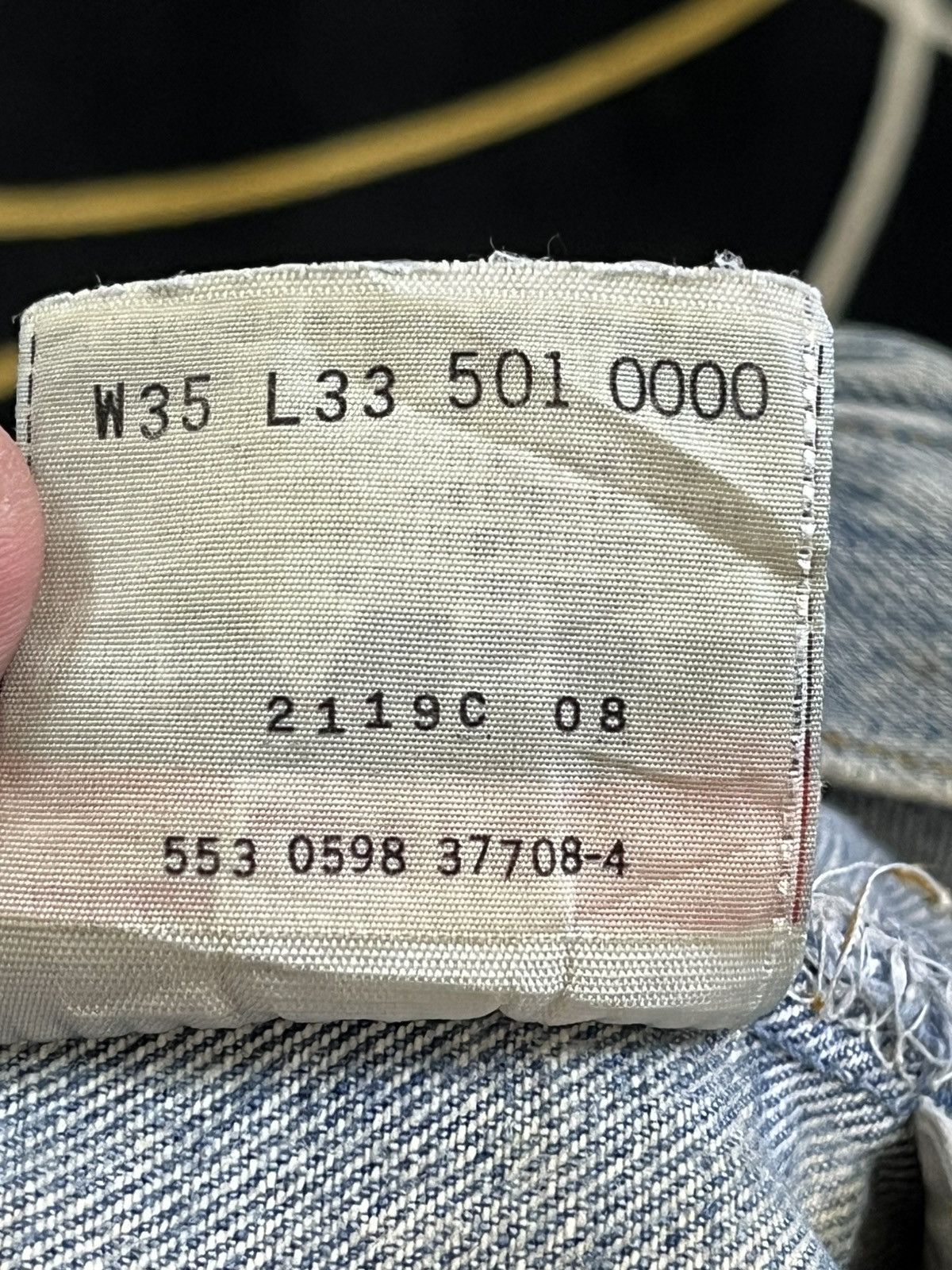 LVC × Levi's × Levi's Vintage Clothing Vintage Levi’s 501 Mudwash Reconstructed Denim Size US 34 / EU 50 - 10 Thumbnail