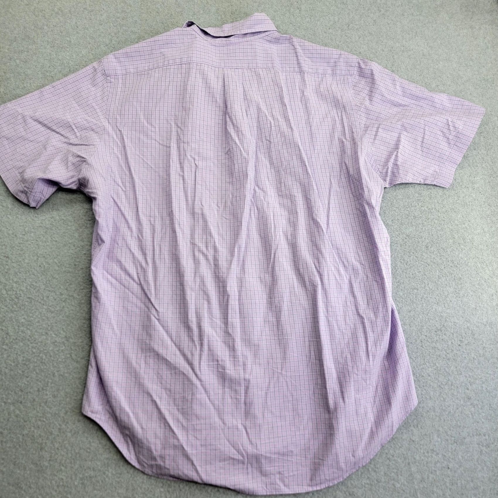 Ralph Lauren Ralph Lauren Shirt Mens Large Purple Check Classic Fit Button-Down Pony Logo Embroidered Short Sleeve Size US L / EU 52-54 / 3 - 6 Thumbnail