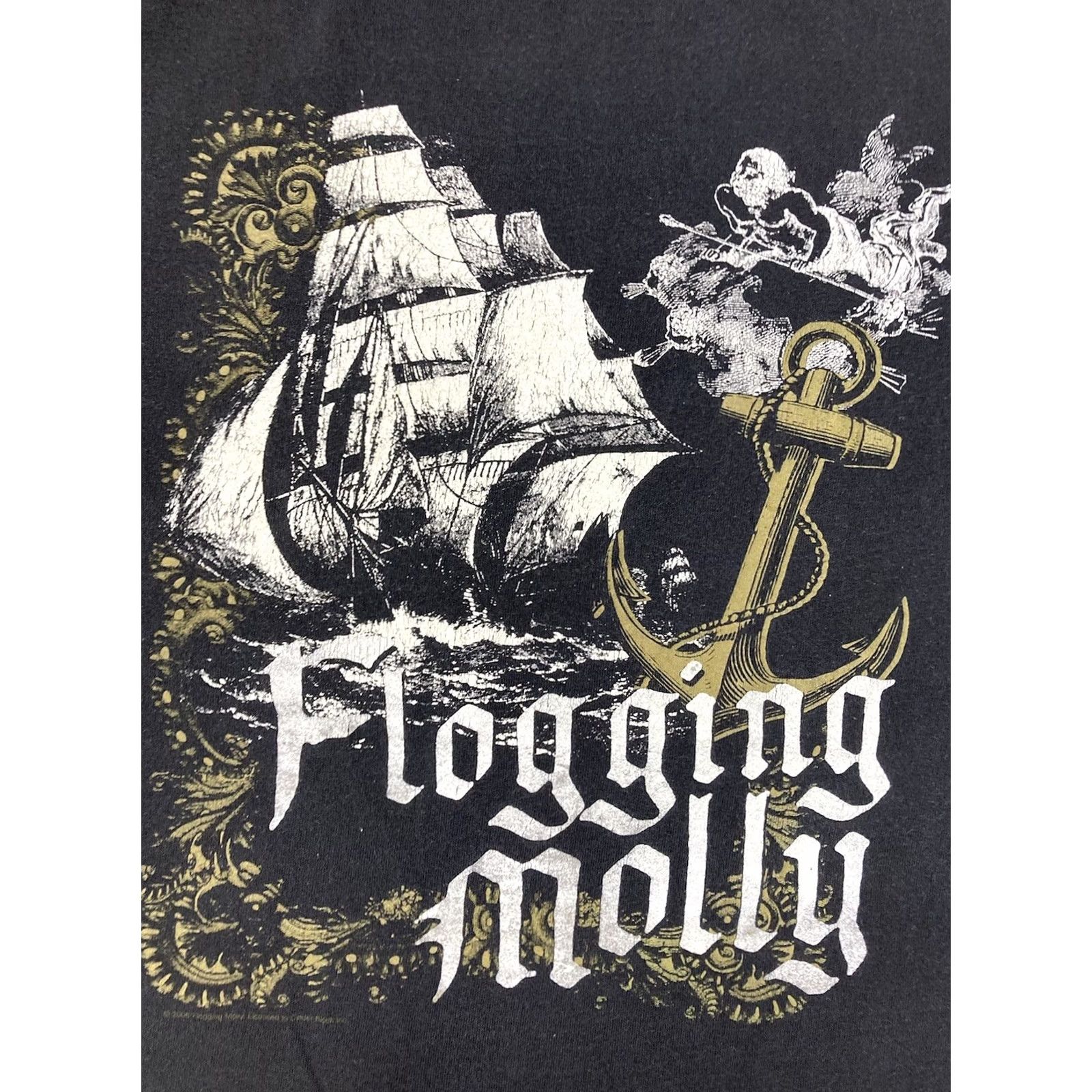 Vintage VINTAGE Flogging Molly 2006 Graphic T-shirt Women Small Black Music Shirt” Size S / US 4 / IT 40 - 2 Thumbnail