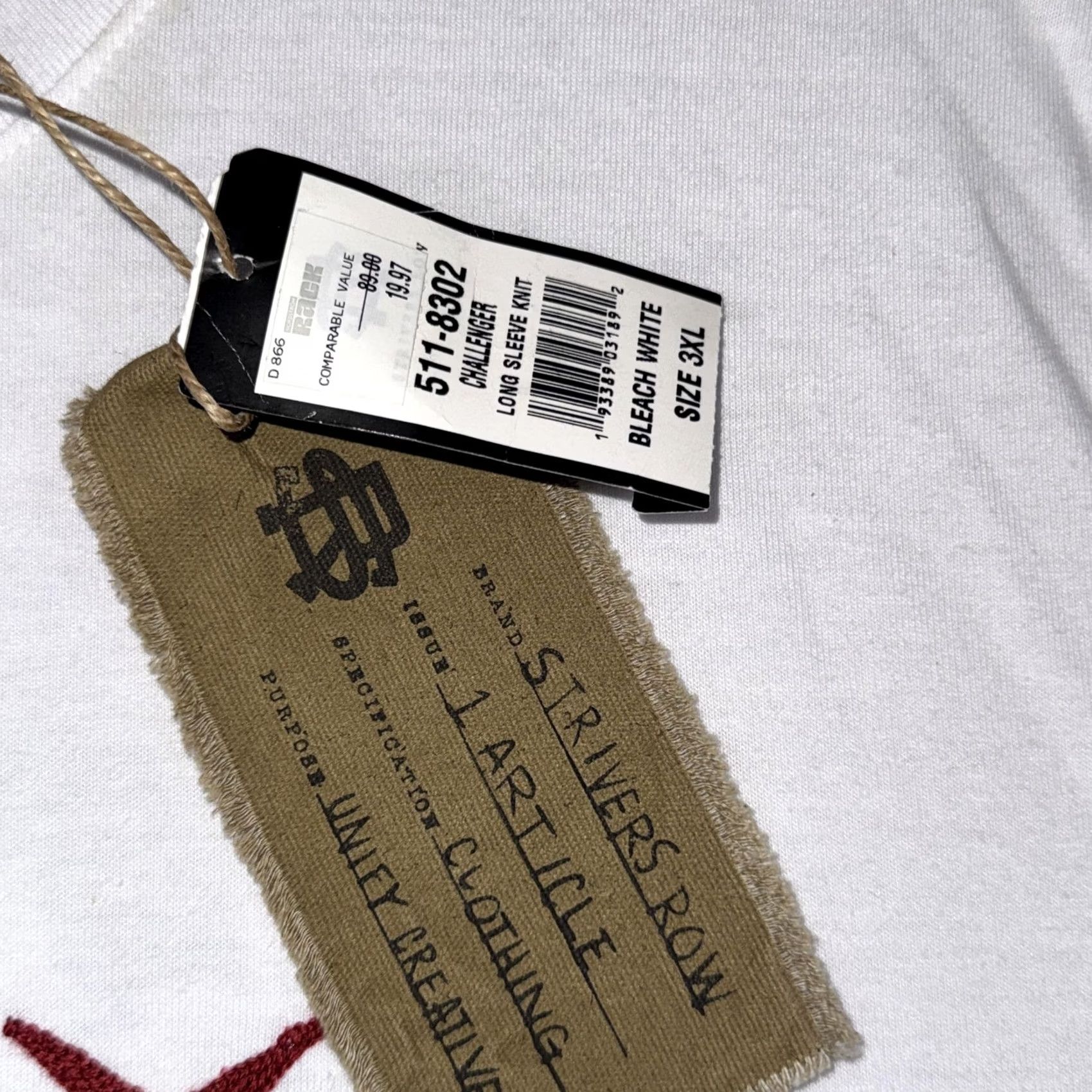 Vintage Strivers Row Strivers Row Challenger Standing 8 Punch Long Sleeve Knit Shirt 3XL Mens T-Shirt White Crew Neck Graphic Print Logo Size US XXL / EU 58 / 5 - 4 Thumbnail