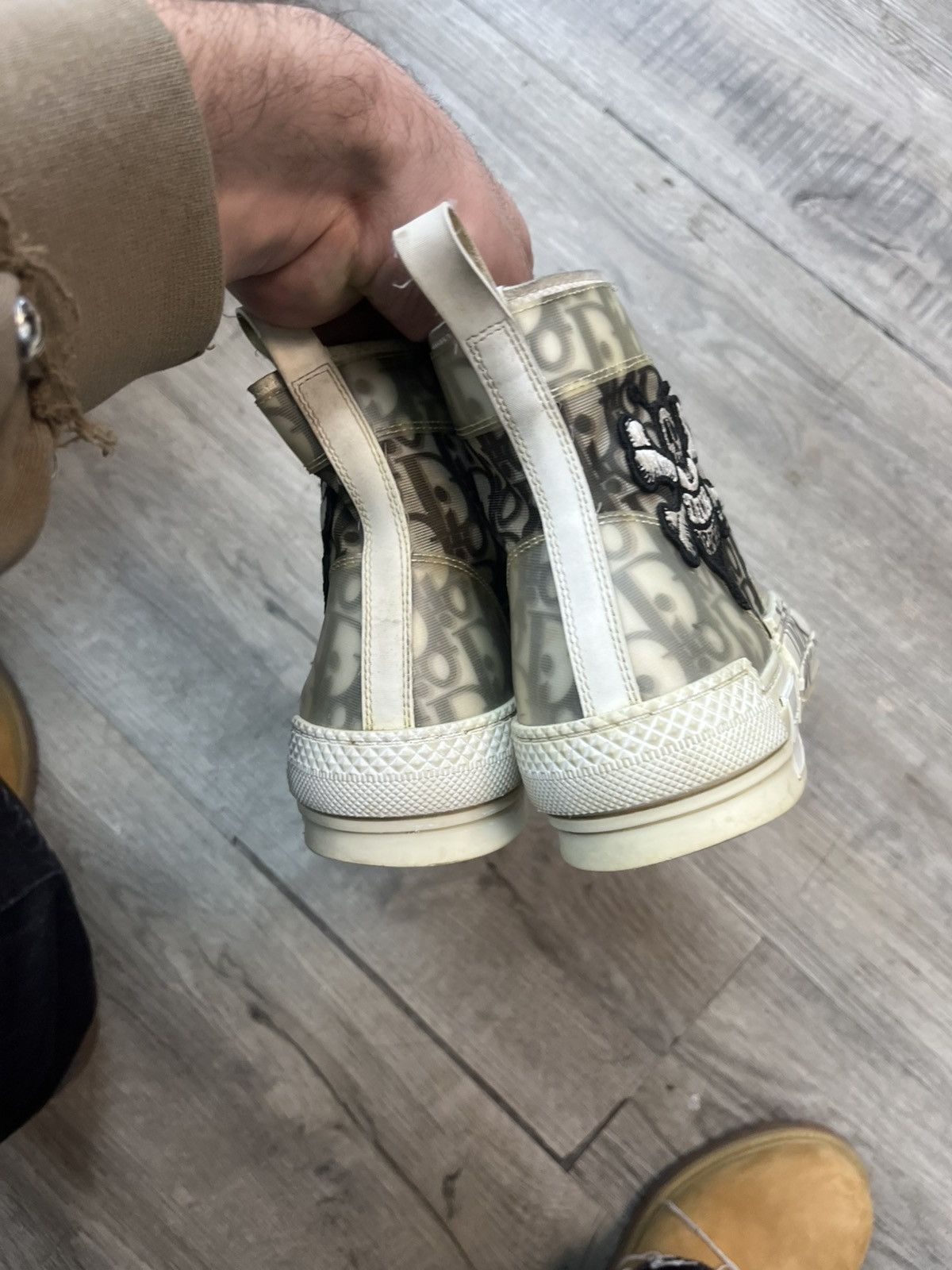 Dior × Stussy Dior x Stussy B23 High Top Sneaker Grey White Oblique Mono Size US 8 / EU 41 - 6 Thumbnail