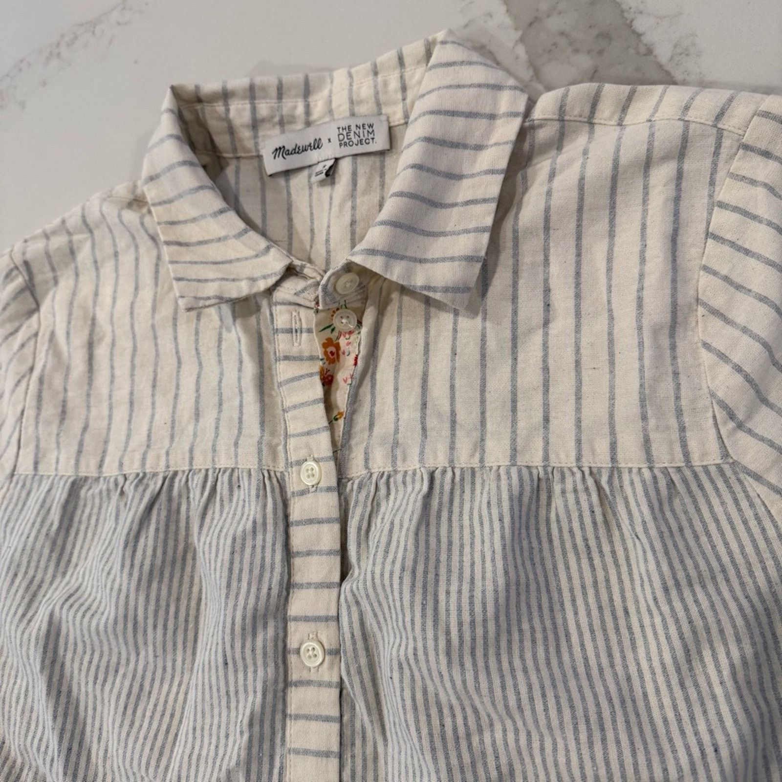 Madewell Madewell x The New Denim Project Stripe Shirt Womens Small Size S / US 4 / IT 40 - 5 Thumbnail