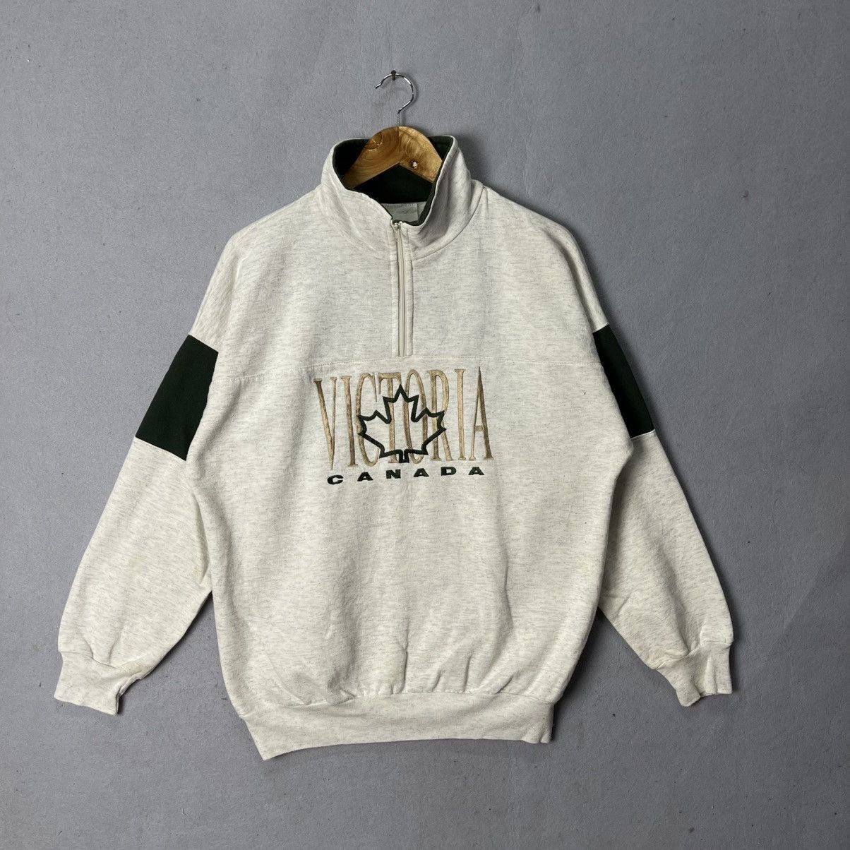 Vintage Vintage Powder West Alpine Ski Club Quarter Zip Sweatshirt Size US L / EU 52-54 / 3 - 1 Thumbnail