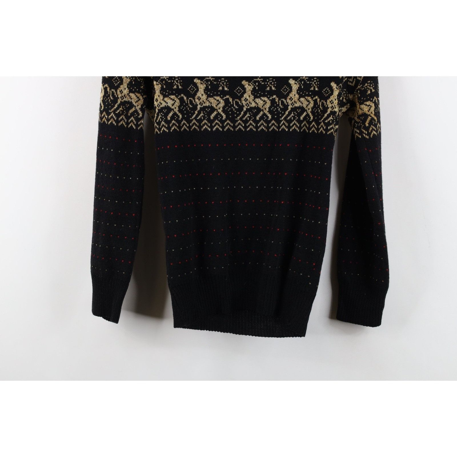 Vintage Vintage 70s Streetwear Fair Isle Christmas Reindeer Sweater Size M / US 6-8 / IT 42-44 - 13 Thumbnail