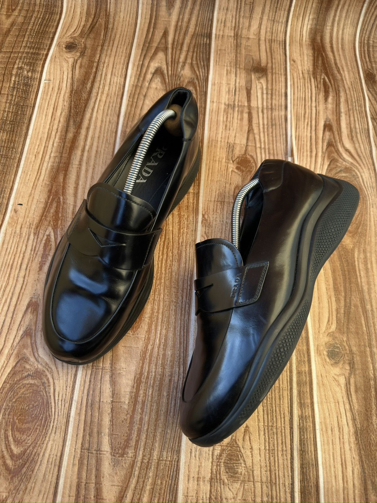 Prada Prada Americas Cup Spazzolato Leather Penny Loafer Size US 7 / EU 40 - 10 Thumbnail