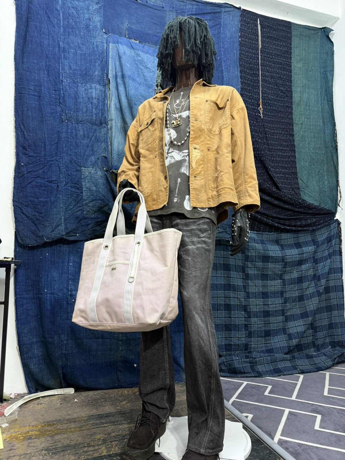 Comme des Garcons SHIRT × Lacoste Lacoste Tote Bag Cotton prada dior ll bean 1🟩4 Size ONE SIZE - 4 Thumbnail