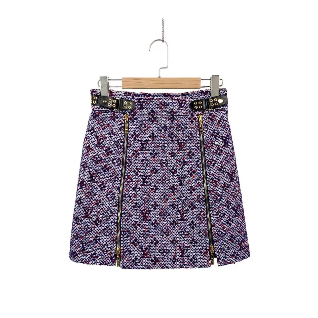 Louis Vuitton Louis Vuitton LV Logo Tweed Skirt Size 36" / US 14 / IT 50 - 1 Thumbnail
