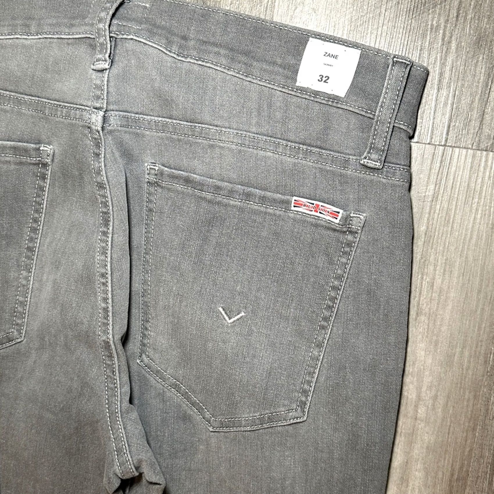 Vintage Hudson Jeans Skinny Stretch Jeans - 32 Men Gray Inseam 32 Regular Size 32 Slim Style MS9095 Size US 32 / EU 48 - 5 Thumbnail