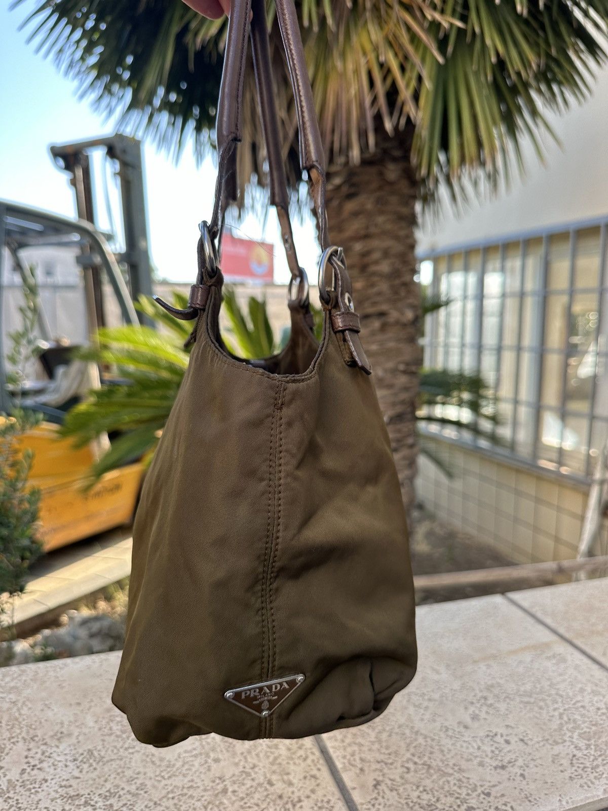 Prada Prada Nylon Bag Brown Size ONE SIZE - 9 Thumbnail