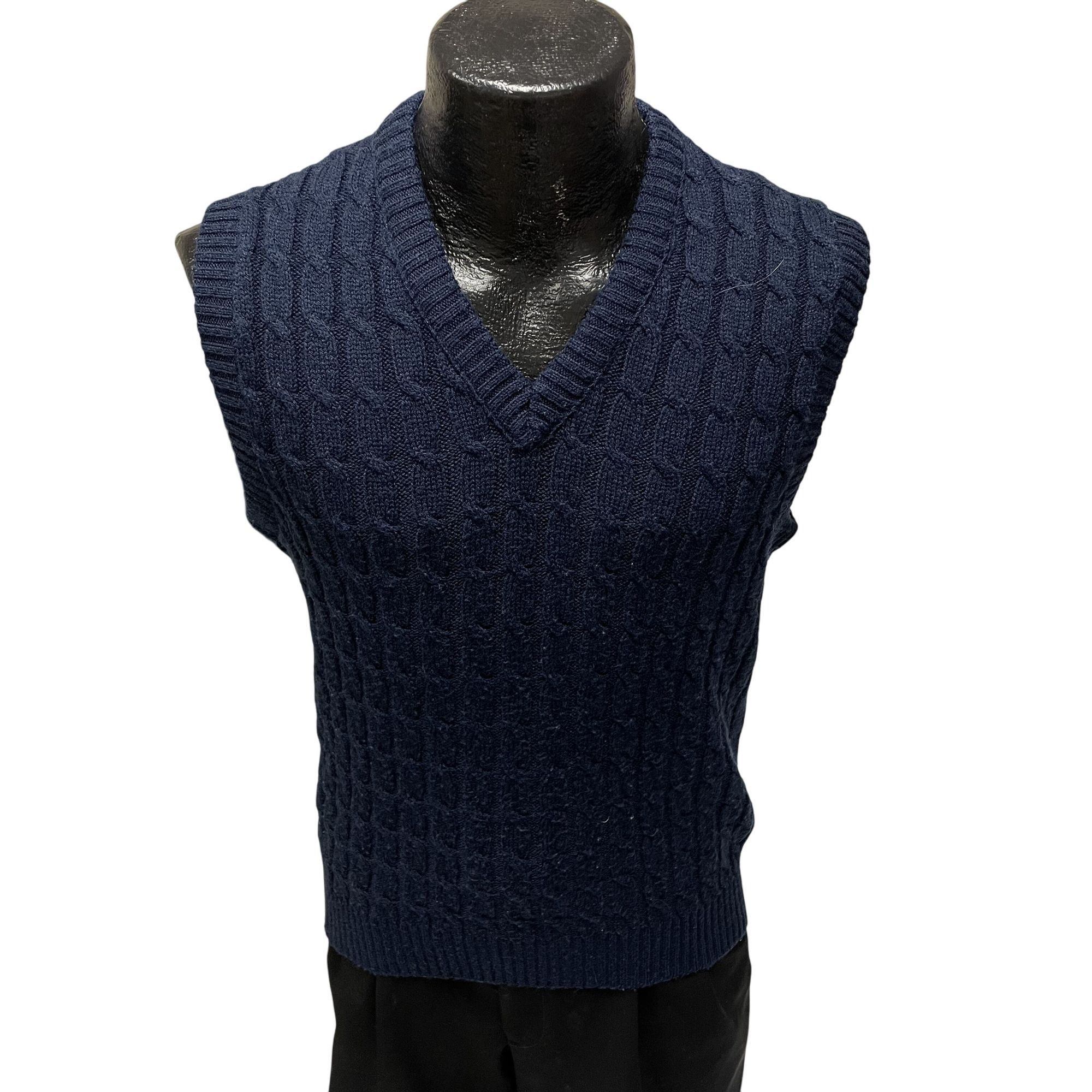 Other Vtg Lord Jeff Chunky CABLE KNIT V Neck Sweater Vest Size US M / EU 48-50 / 2 - 1 Thumbnail