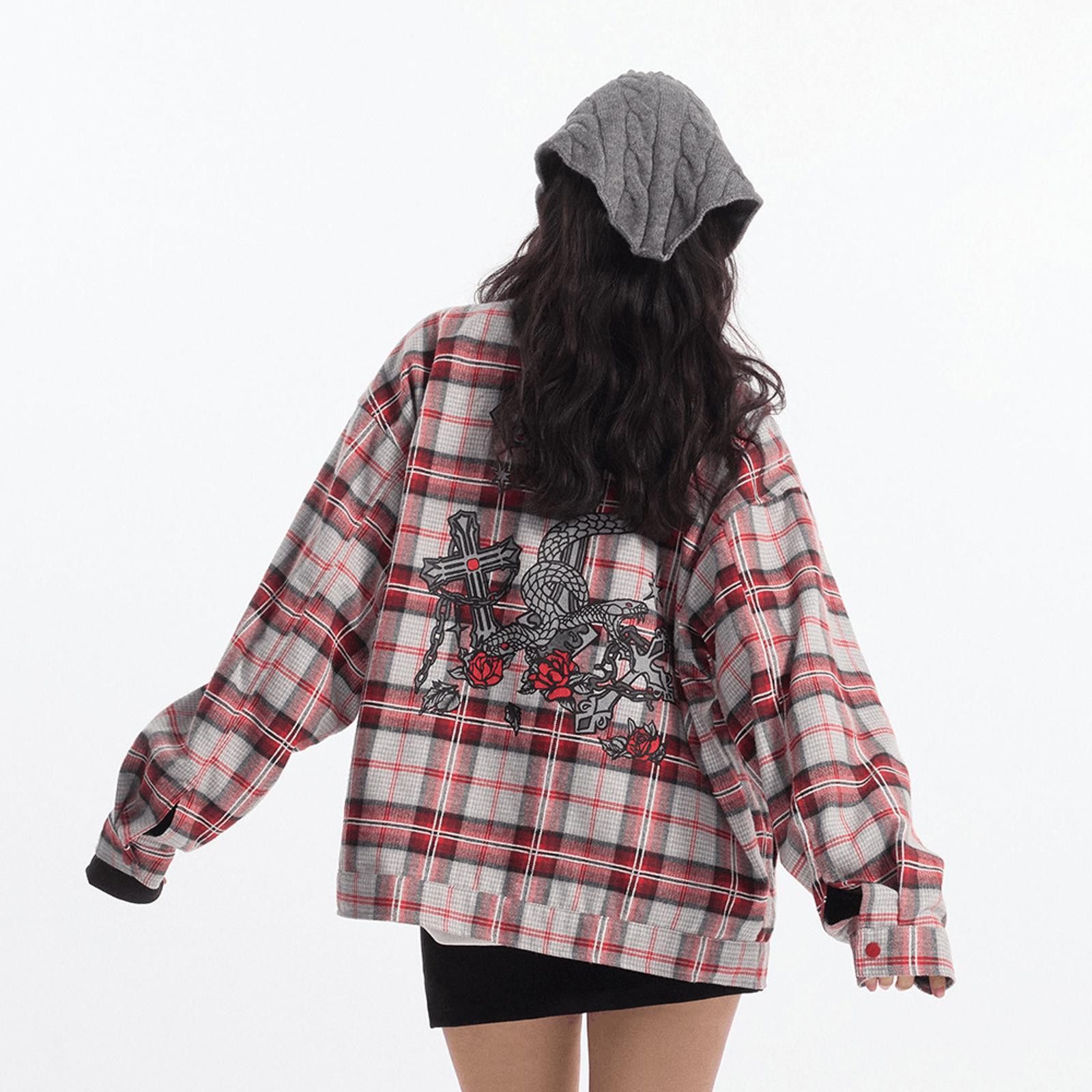 Vintage Cross Flannel Long Sleeve Shirt Jacket Size US L / EU 52-54 / 3 - 4 Thumbnail
