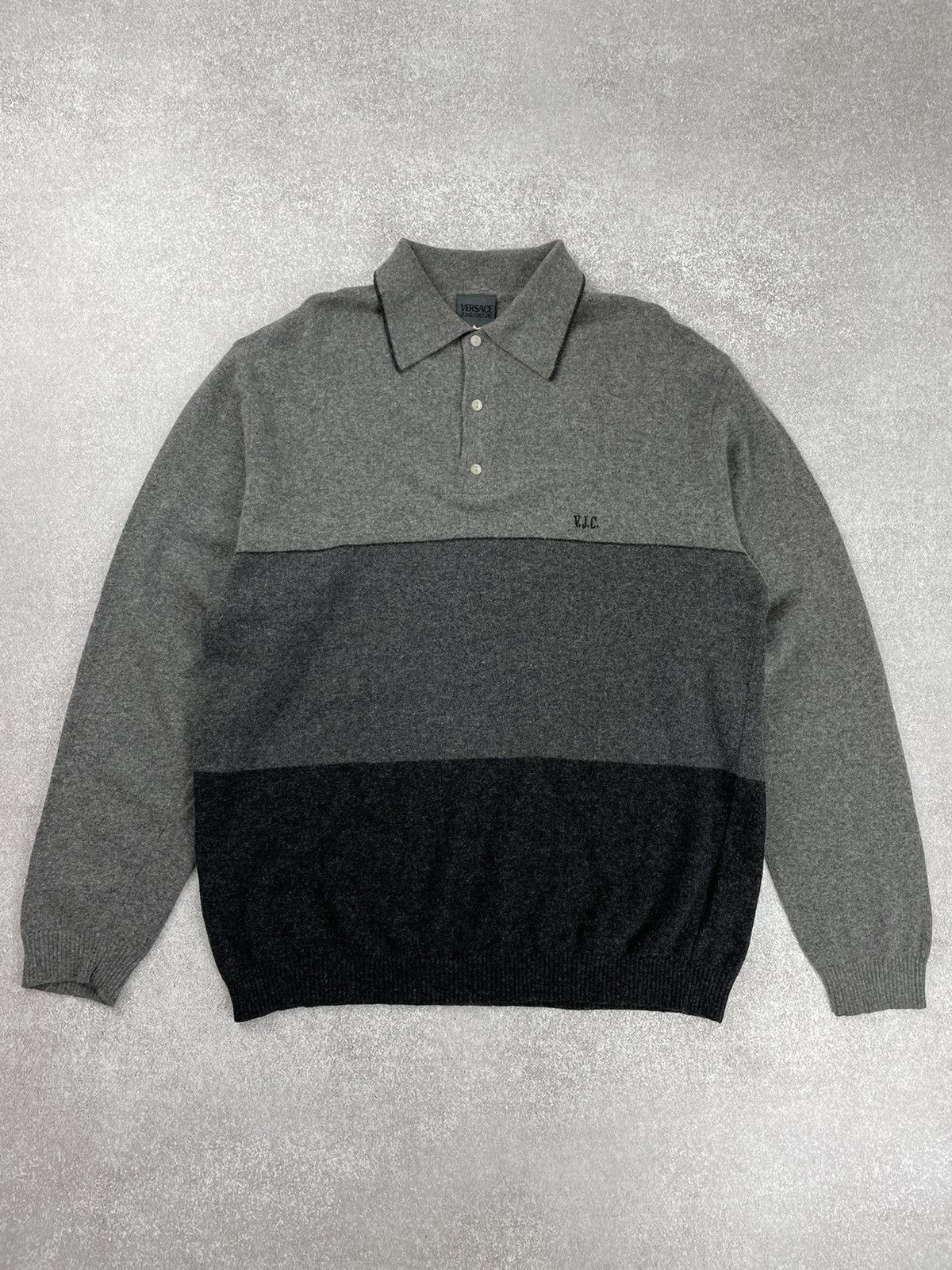Versace × Versace Jeans Couture × Vintage Vintage Versace Jeans Couture Wool Sweater Size US XXL / EU 58 / 5 - 1 Thumbnail