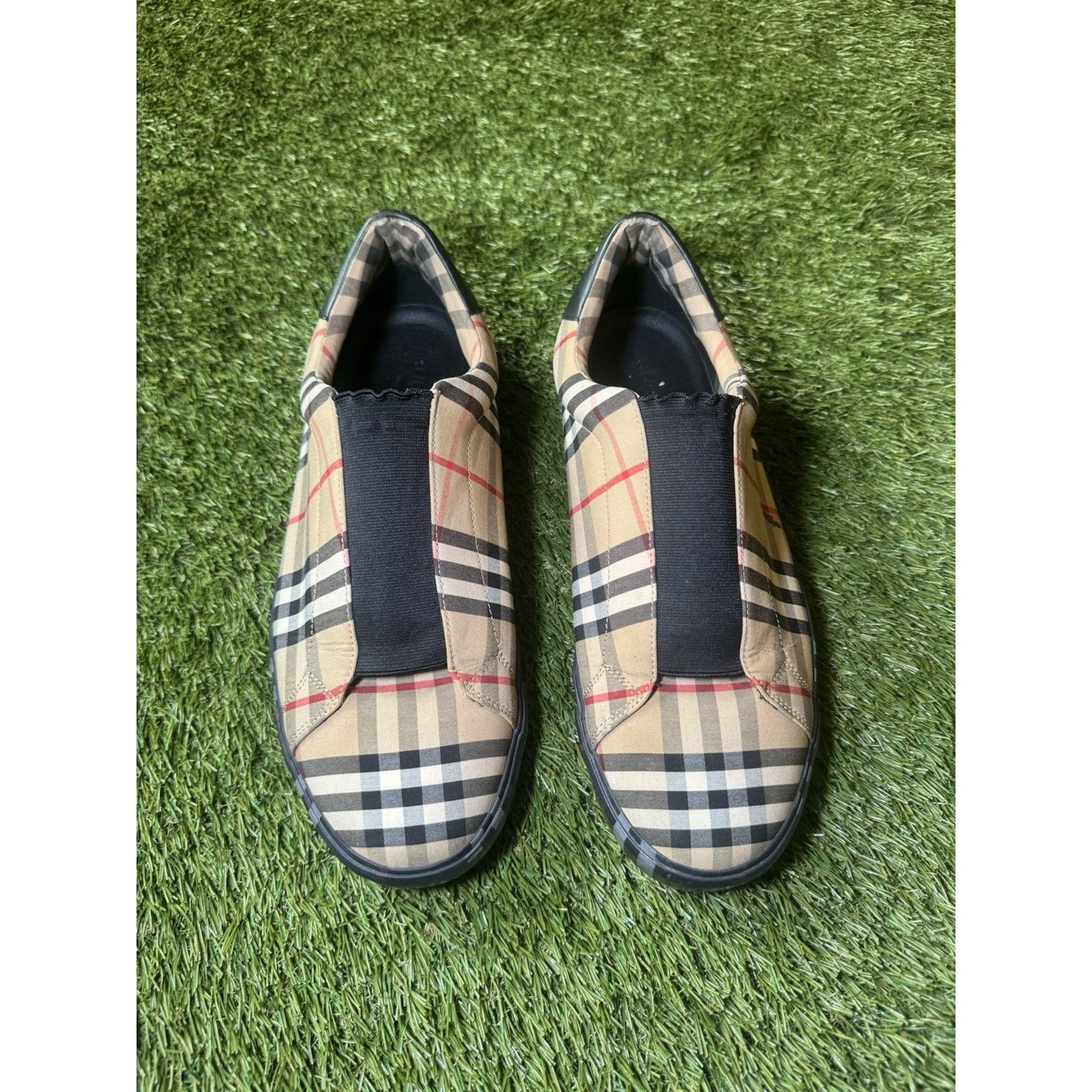 Burberry Authentic Burberry Vintage Check Slip-On Trainers Sneakers Size US 12 / EU 45 - 4 Thumbnail