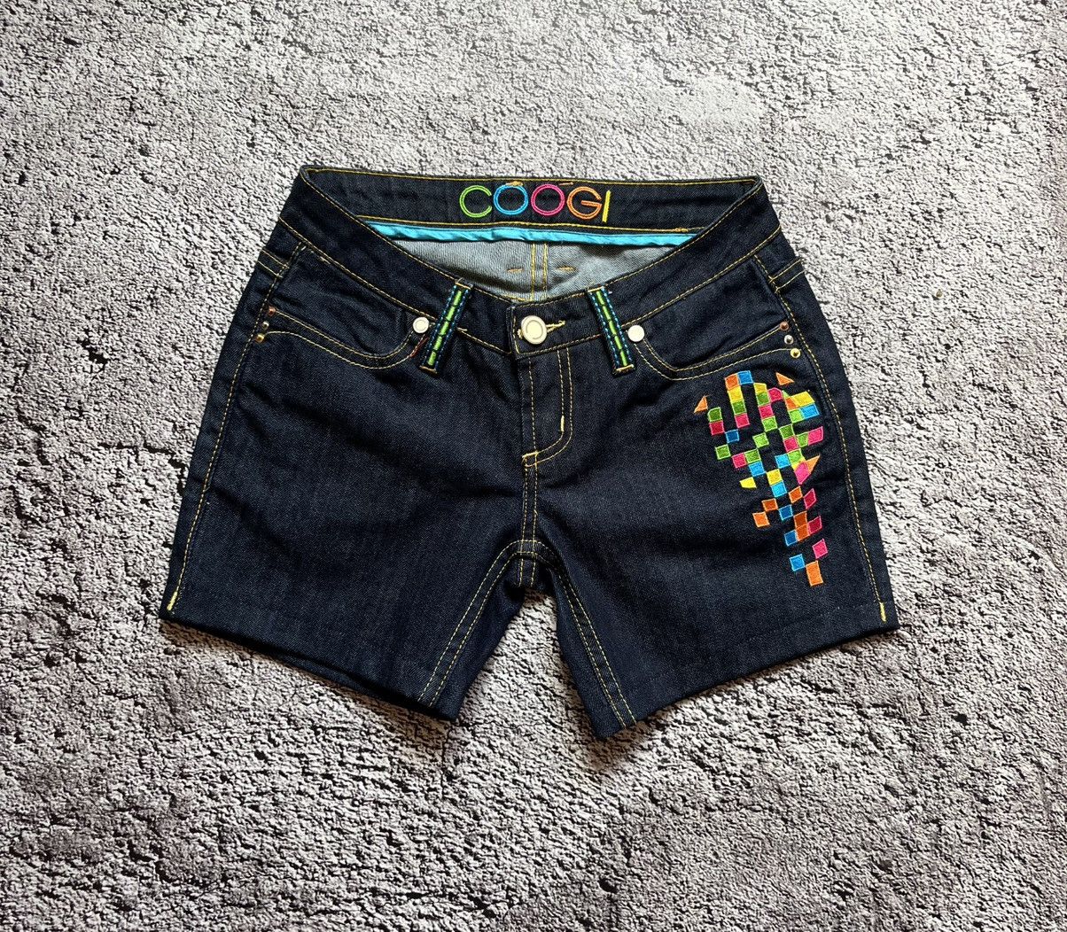 Coogi Coogi Embroidered Dark Wash Denim Shorts Size 33" - 1 Thumbnail