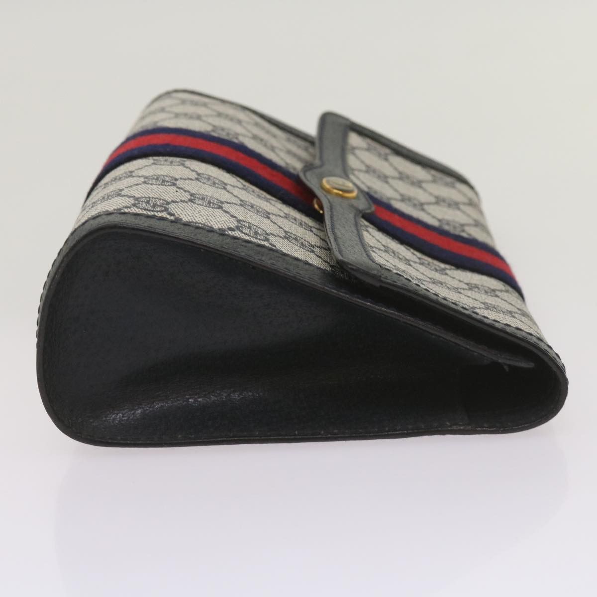 Gucci GUCCI GG Supreme Sherry Line Clutch Bag Pvc Red Navy 89 01 Size ONE SIZE - 4 Thumbnail