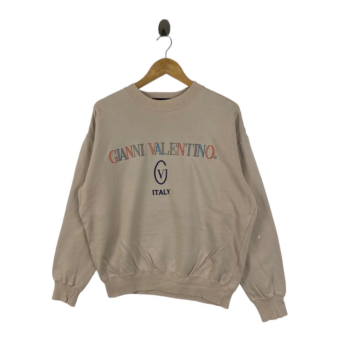 Vintage GIANNI VALENTINO Italy Big Logo Sweatshirt Pullover