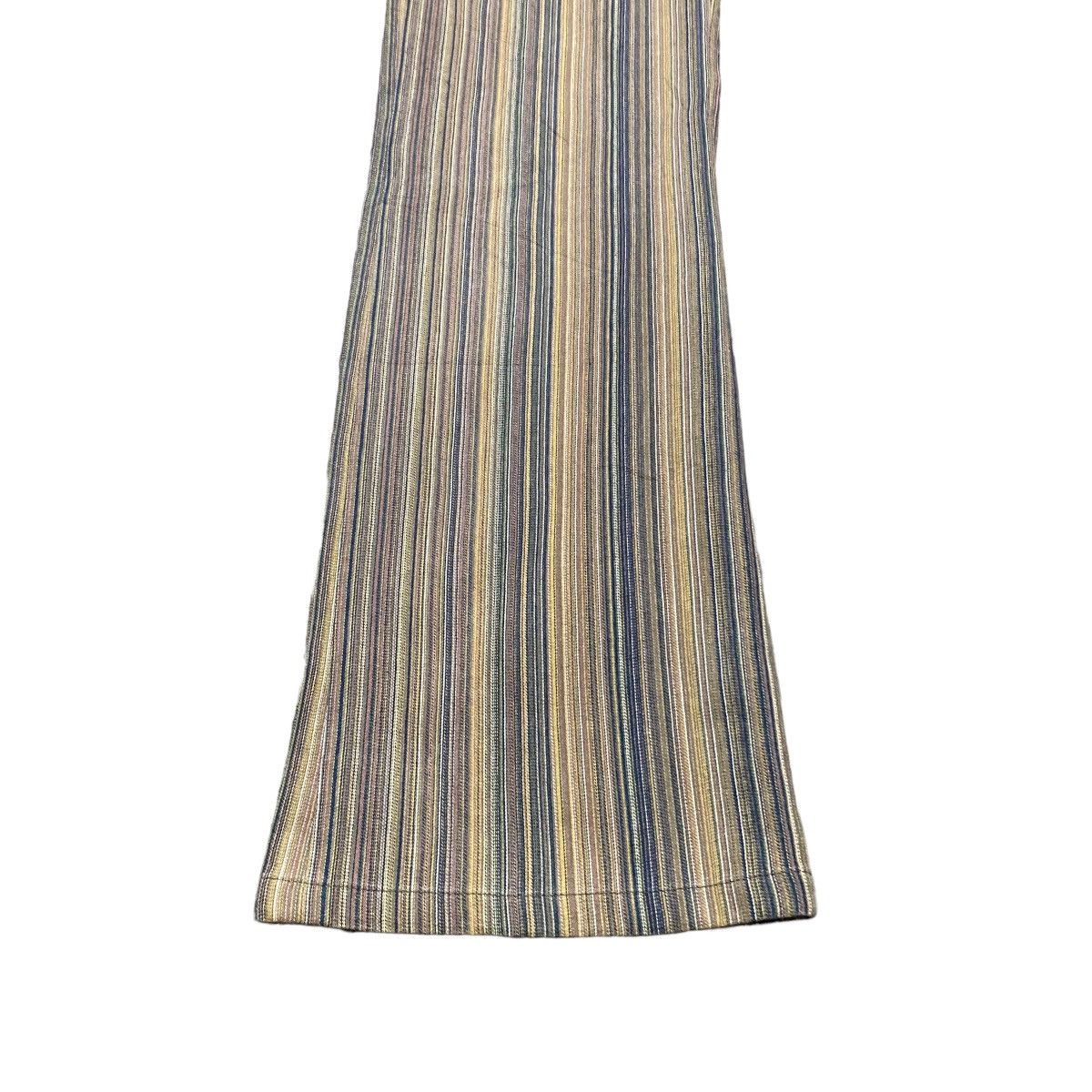 Japanese Brand CUSTOM CULTURE PinStriped Denim Flare Jeans Size US 30 / EU 46 - 7 Thumbnail