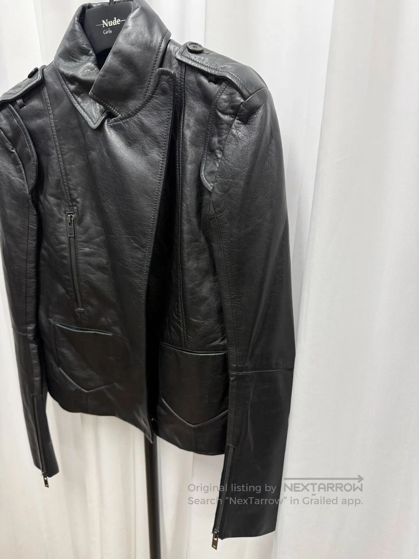 Maison Margiela Maison Margiela Slant Zipper Detachable Sleeves Leather Jac Size US XXS / EU 40 - 2 Thumbnail