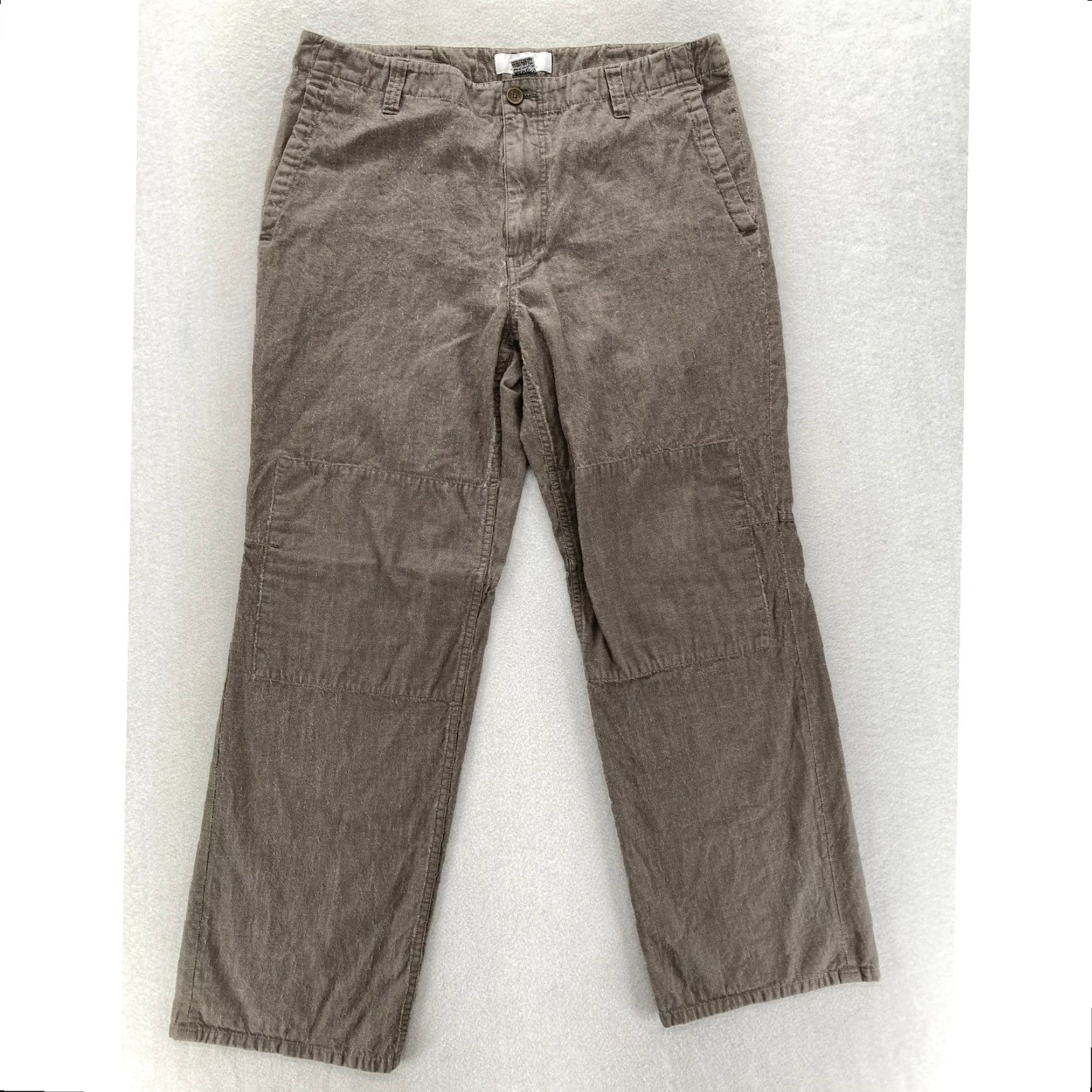 Armani Exchange VINTAGE Armani Exchange Wool Double Knee Pants Mens 36x30 Gray Relaxed Workwear Carpenter Corduroy Brown Casual Size US 36 / EU 52 - 2 Thumbnail